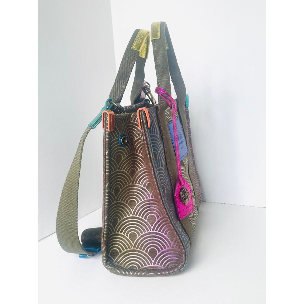 Kurt Geiger Southbank Small Tote Rainbow Eagle Canvas Crossbody Bag - Picture 4 of 11
